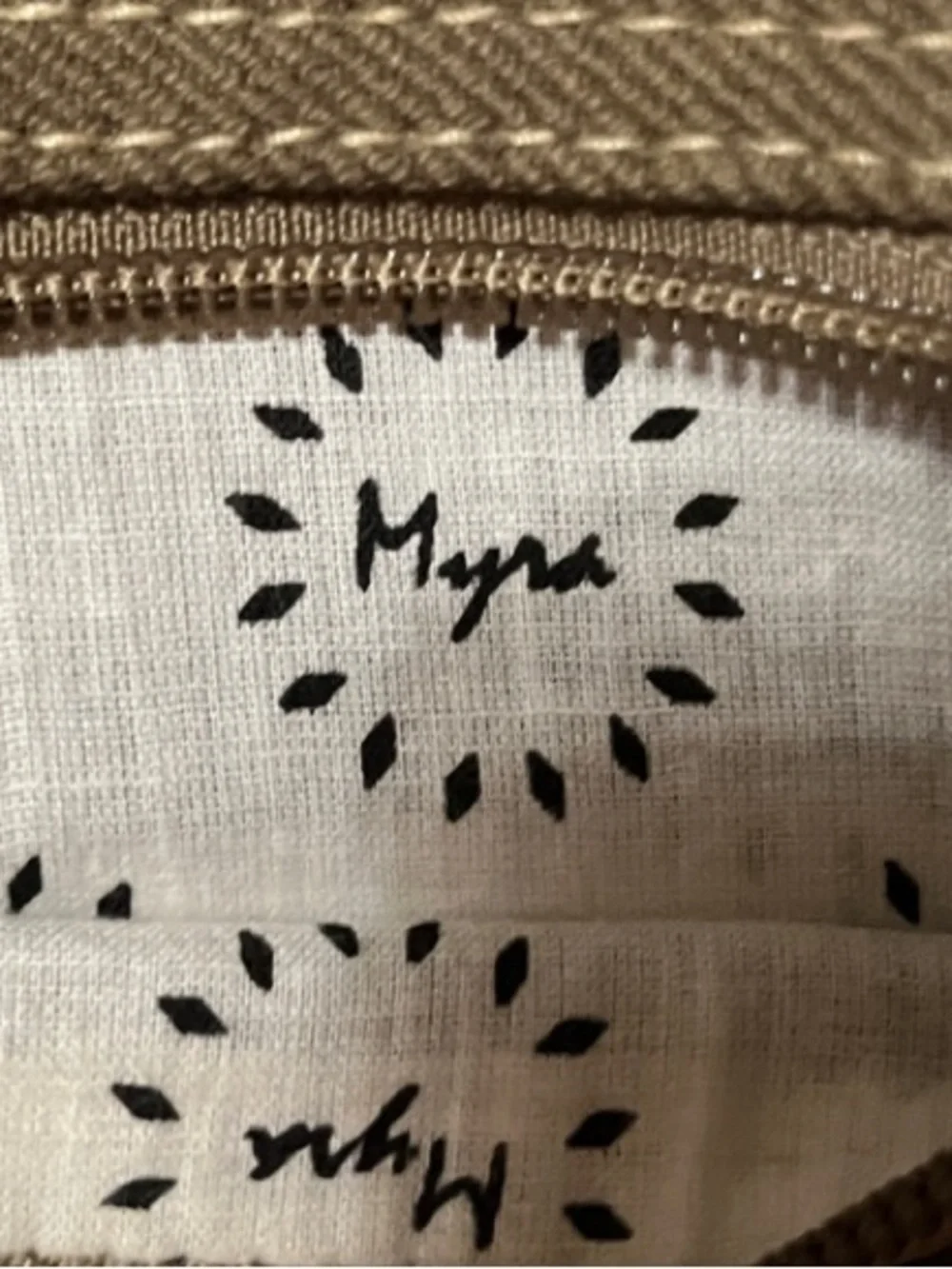 Myra Bag Brown Floral Leather and Canvas Crossbody Bag